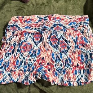St. John's Bay Red and Blue High Waist Women's Shorts
